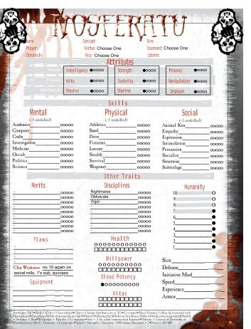 vampire requiem character sheet pdf